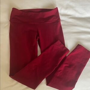 Dark Red Low Rise Lululemon Leggings